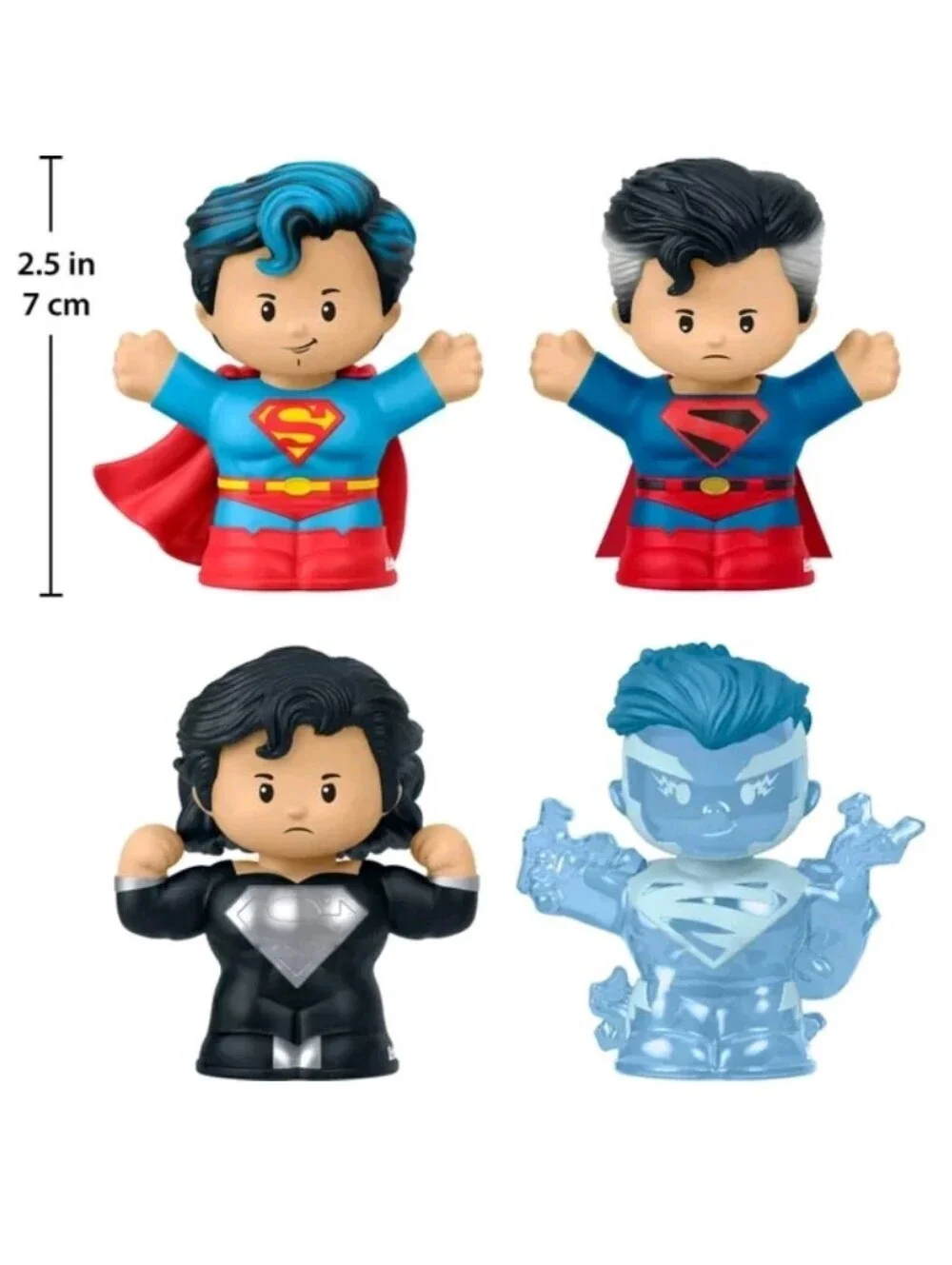 Fisher-Price Little People Superman Figure 4-Pack - Blue/Red/Black/Clear